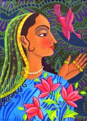 Maharani mit magentafarbenem Vogel, 2011